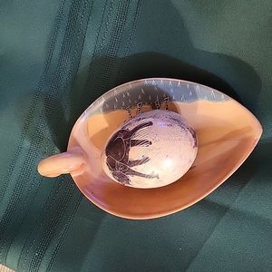 KENYA Dish With Hand Carved Egg